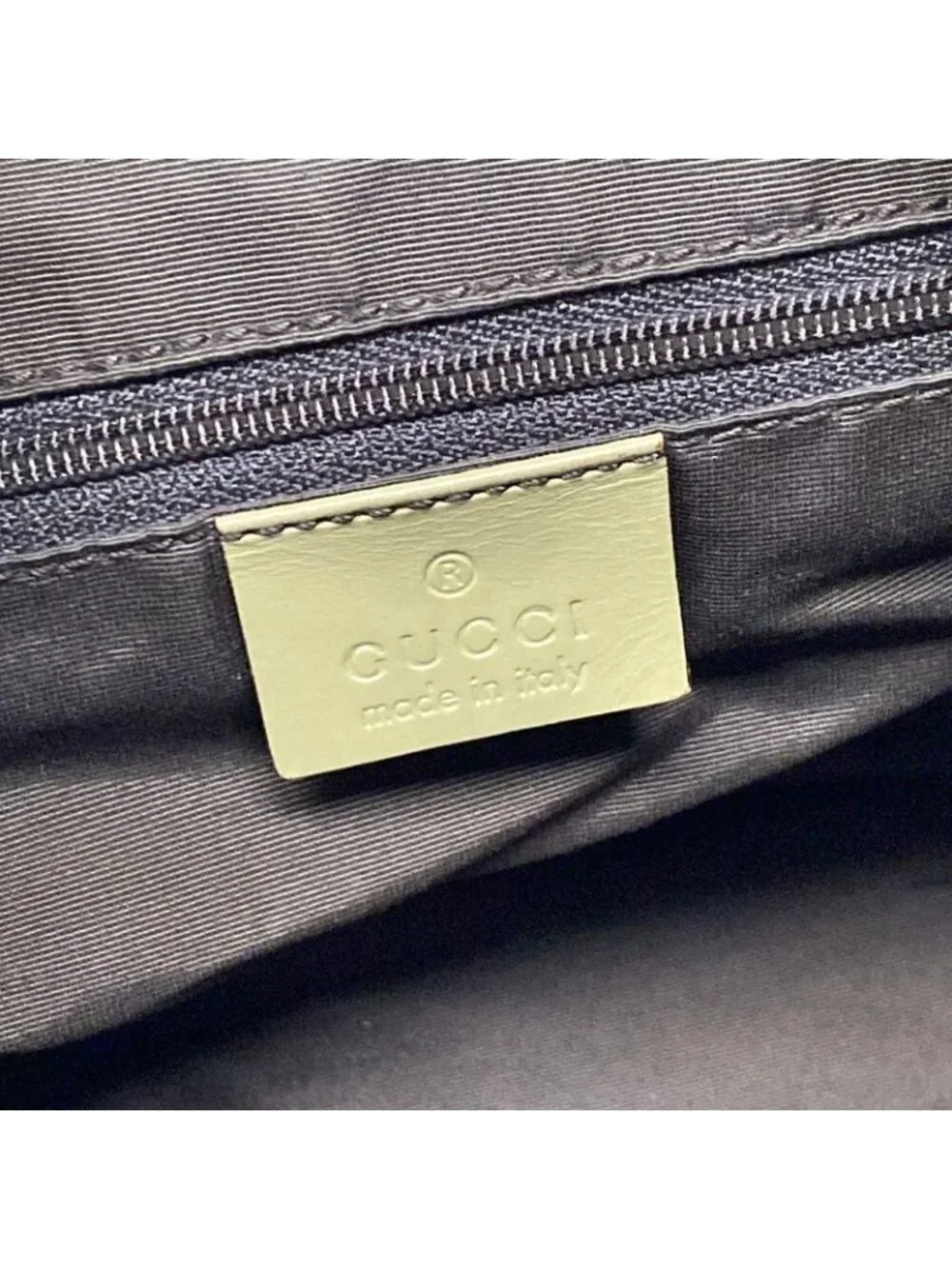 ★SOLD★ Gucci Shoulder Bag GG Pattern Beige Green Leather - Picture 7 of 12